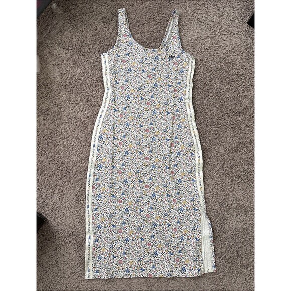 adidas Dress Women's XL Originals Liberty London Bodycon 3-Stripes Maxi NEW - Picture 1 of 9